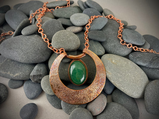 Serpentine Textured Necklace by A.H. Szabo Designs