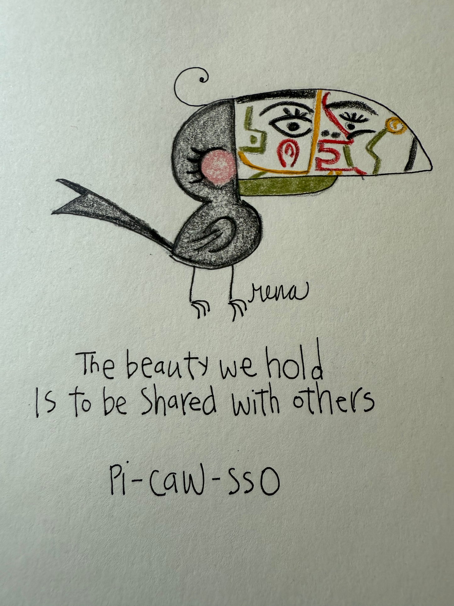 Caw Artist Greeting Card