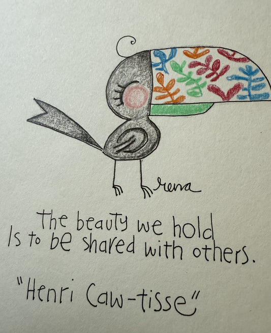 Caw Artist Greeting Card