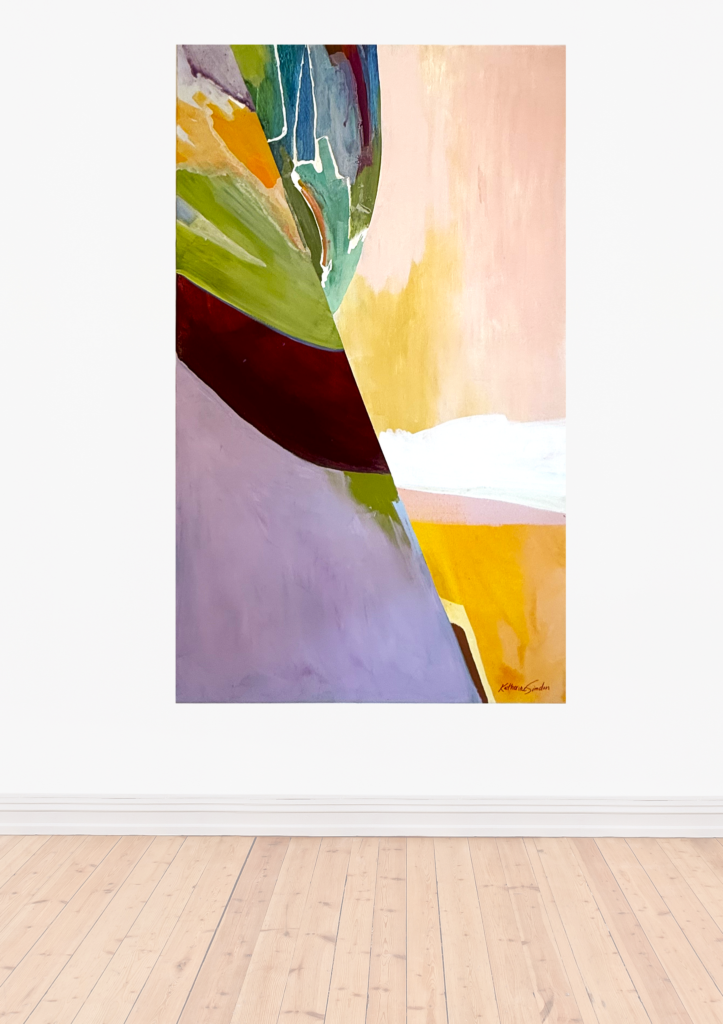 Leaf in the Wind, 60"x36" Canvas by Katherine Simdon