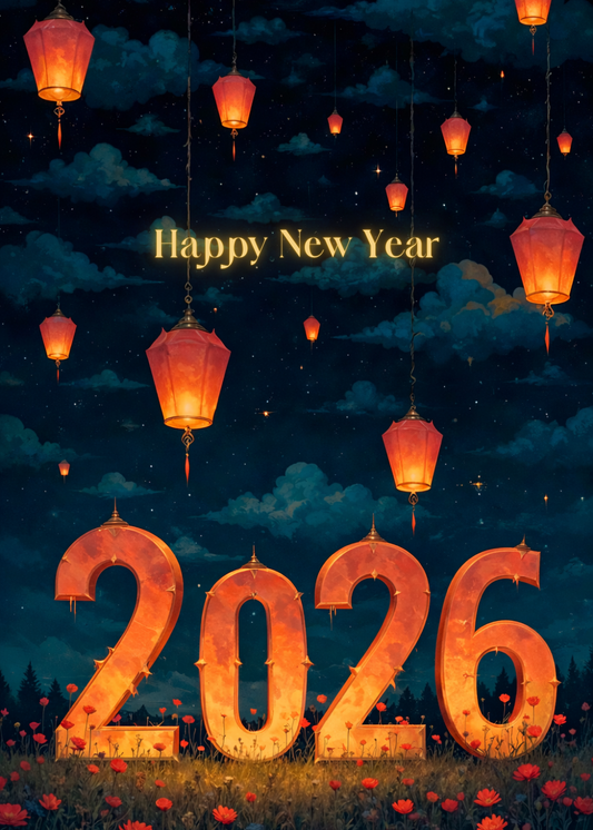 Lantern New Year 2026 (5x7) Greeting Card