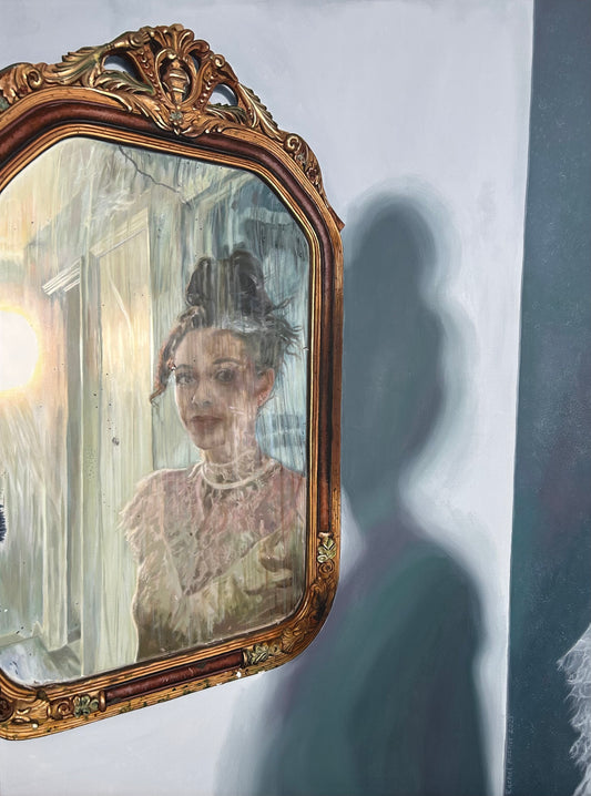 Self Refection, 40” x 30”, oil on canvas by Rachel Mosher