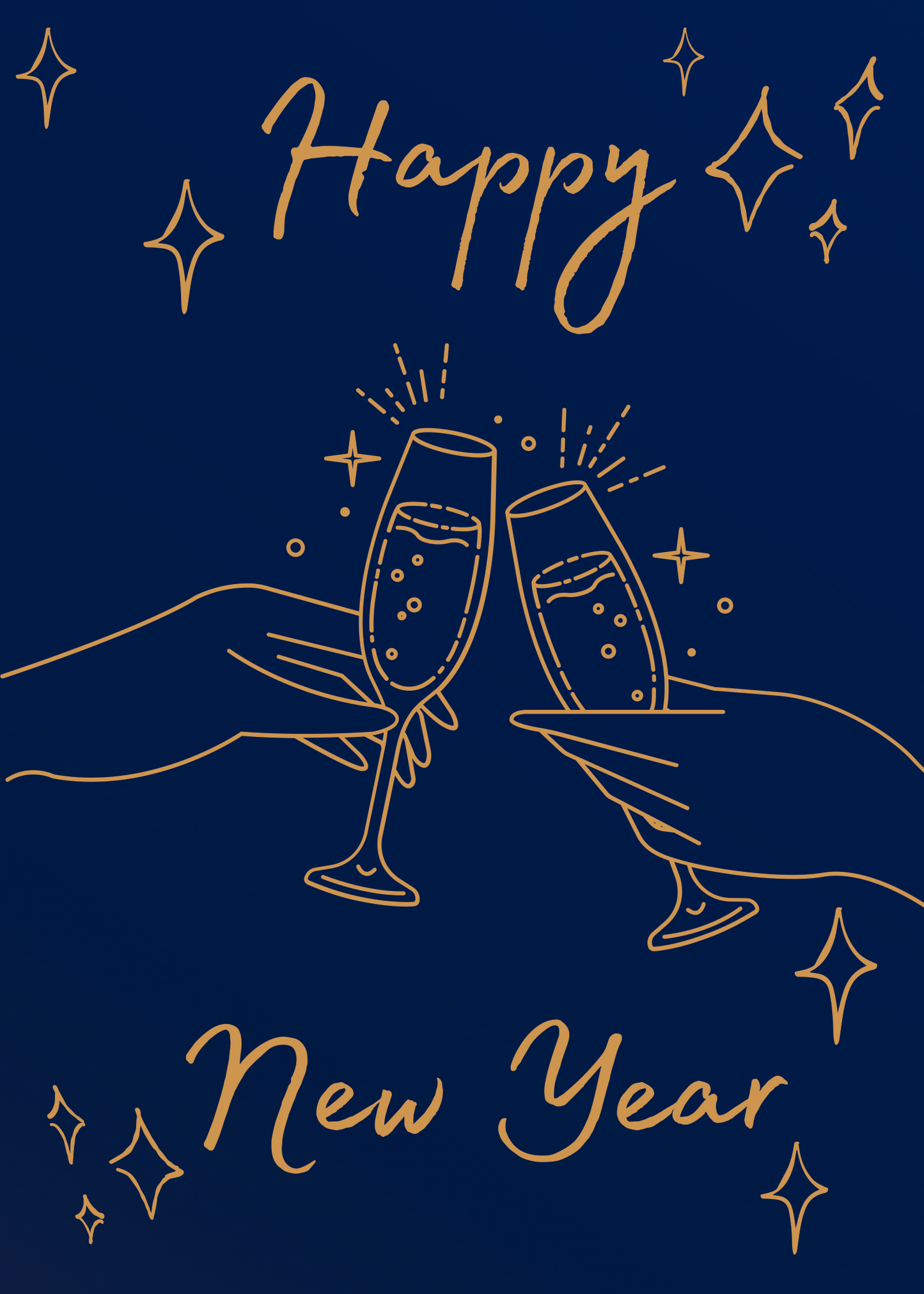 New Year Toast Greeting Card