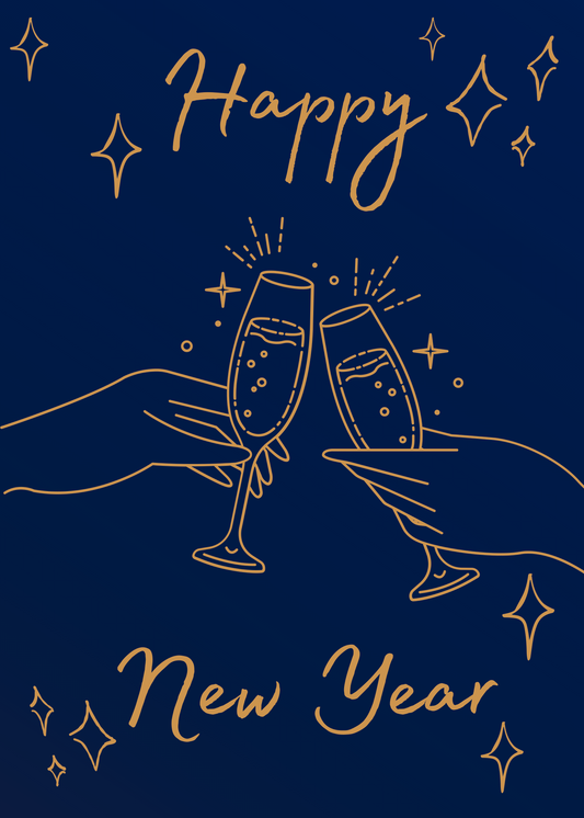 New Year Toast Greeting Card