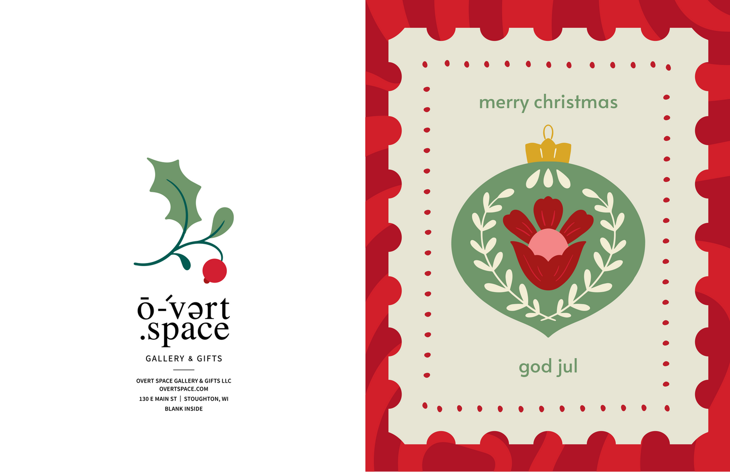 Norwegian Merry Christmas Greeting Card