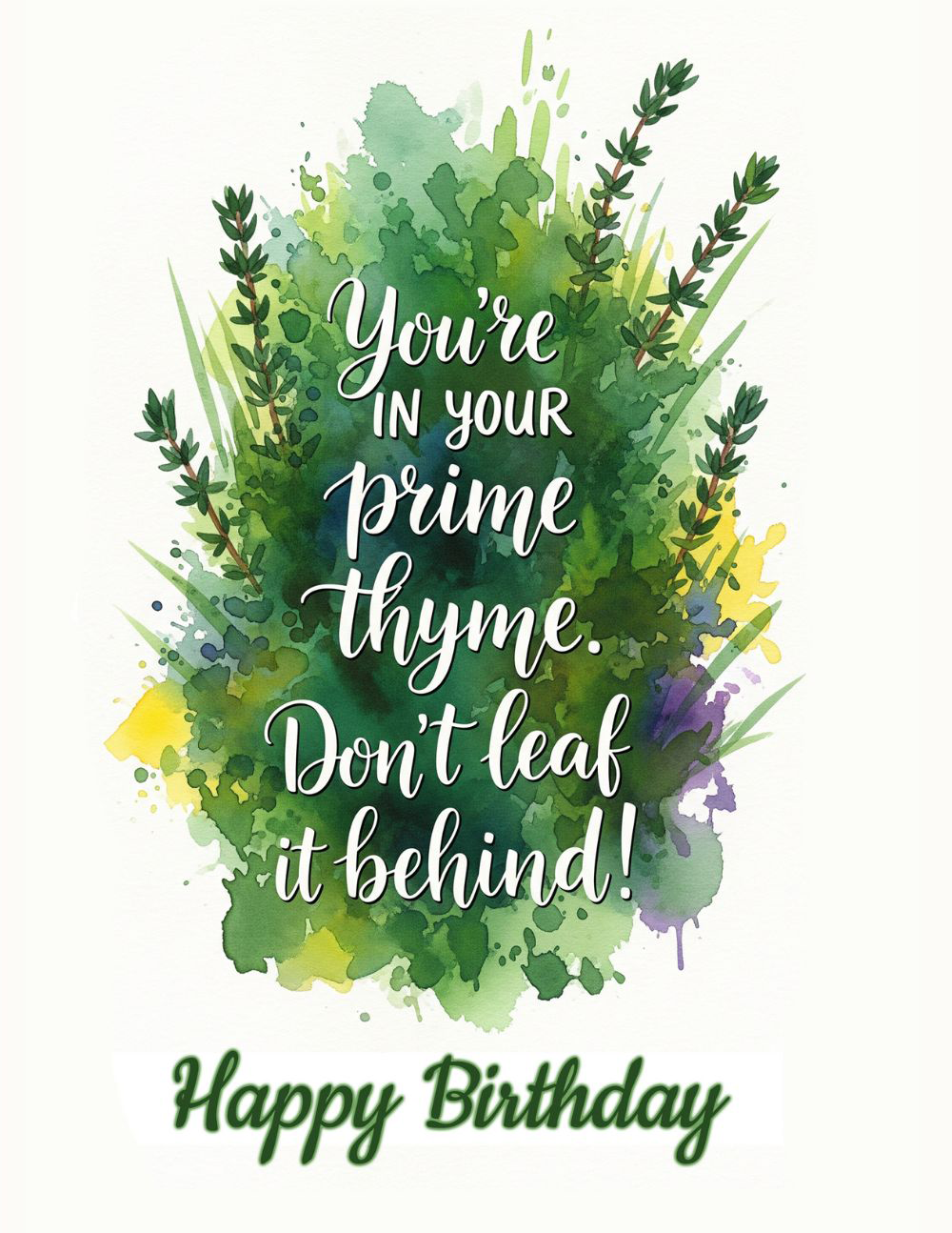 Prime Thyme Birthday Greeting Card