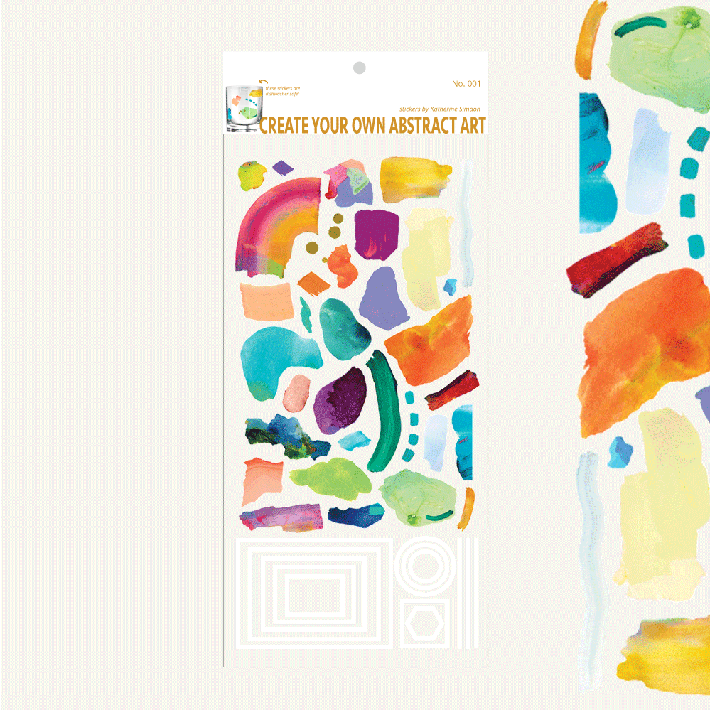 Abstract Sticker Sheet - Create Your Own Art!