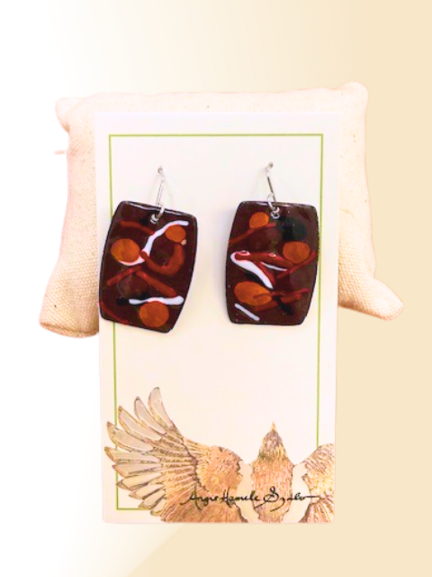 Red Confetti earrings by A.H. Szabo Designs