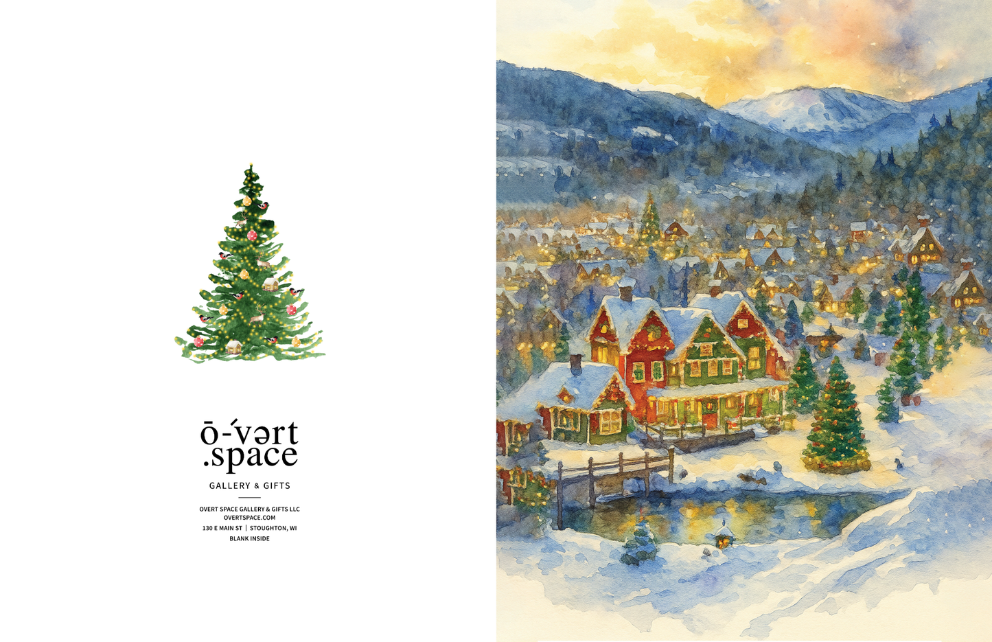 Snow Village Greeting Card