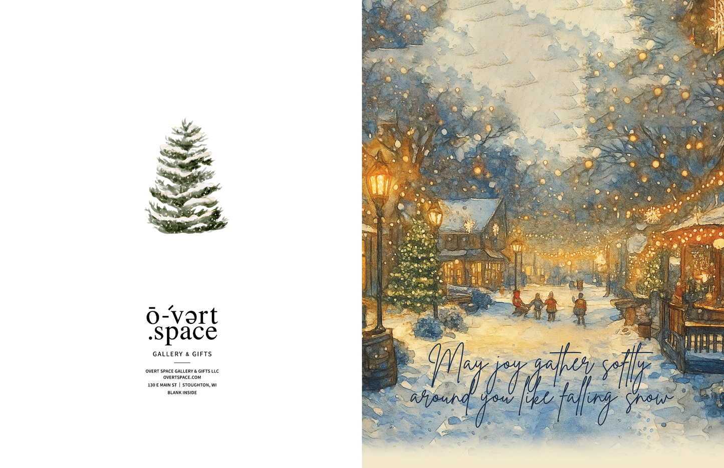 Snowy Street Greeting Card