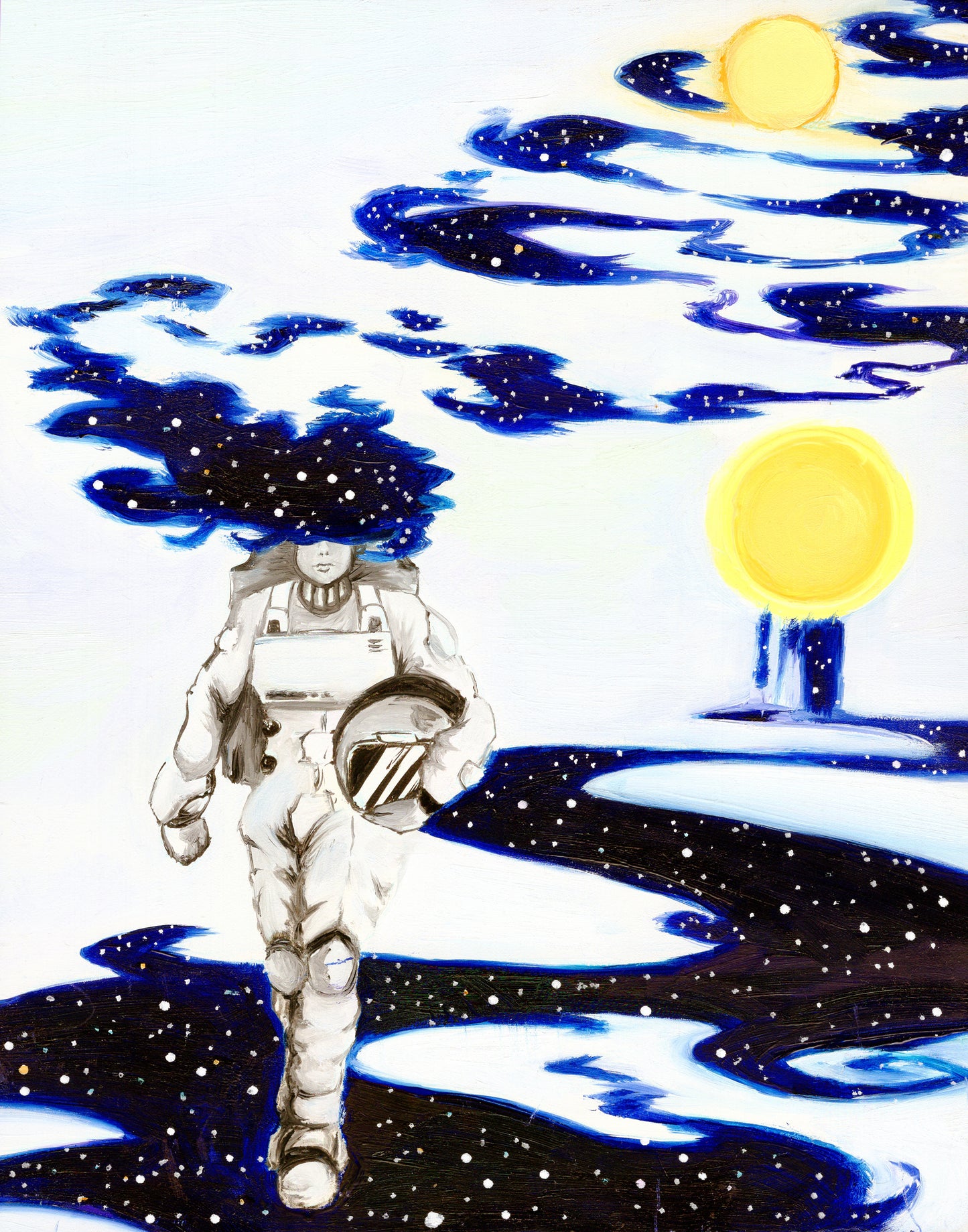 Cosmonaut 8" x 10" Oil on Wood Panel by Jayce Thoyre