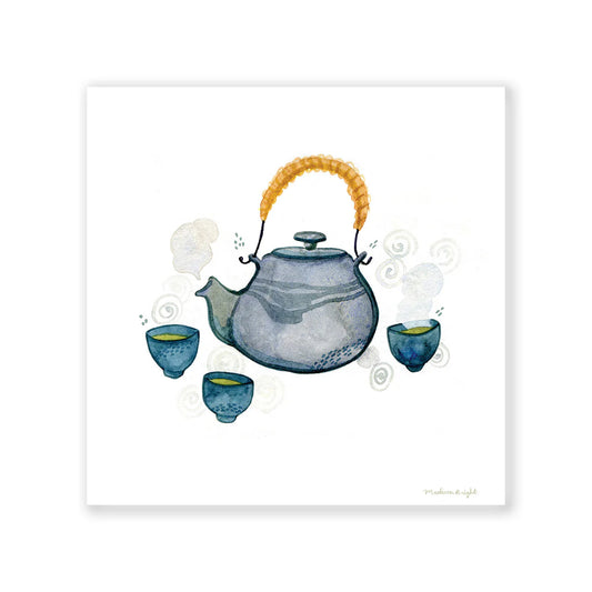 Tea For Three Art Print 6x6
