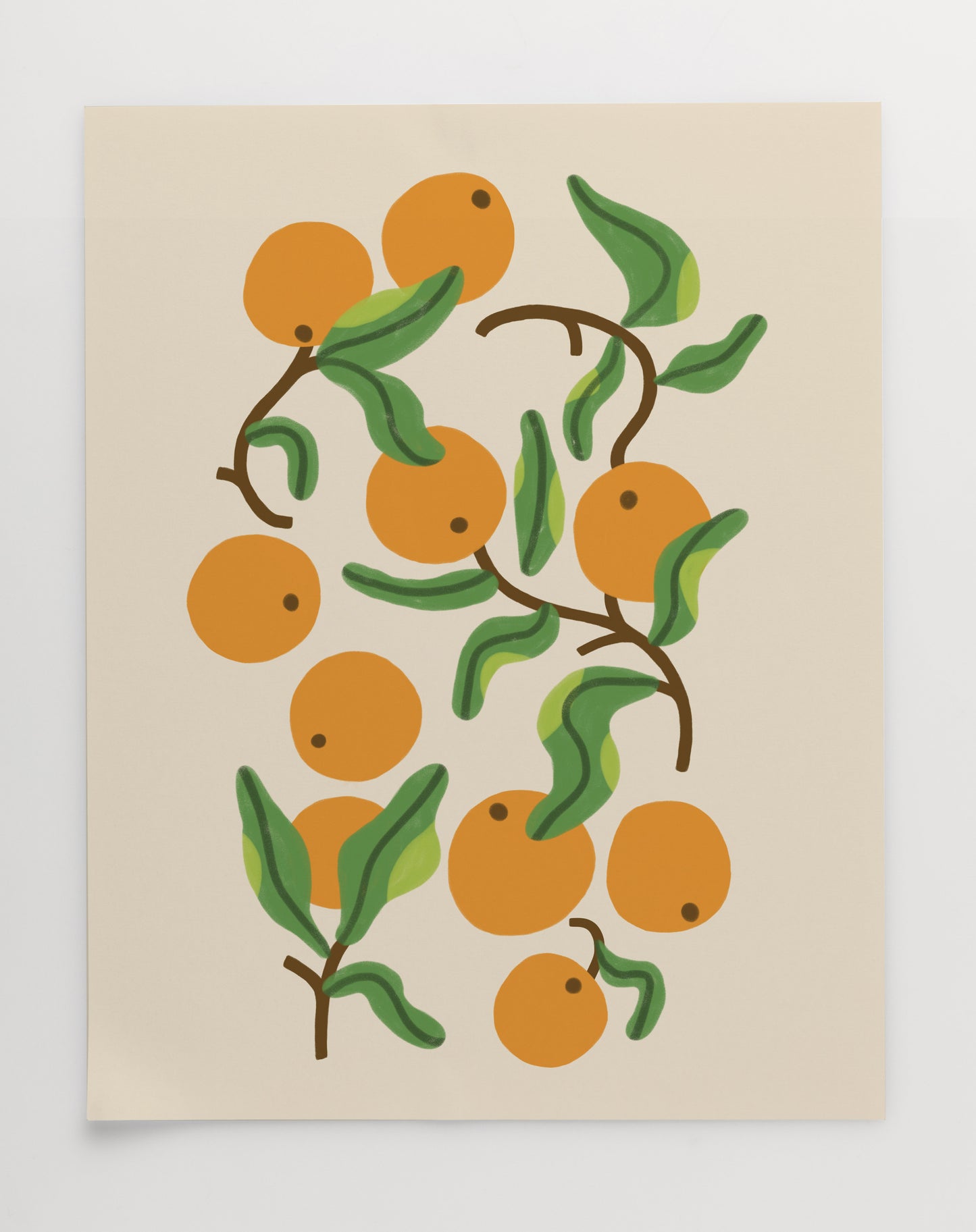 Oranges Print by Tessa Gibbs