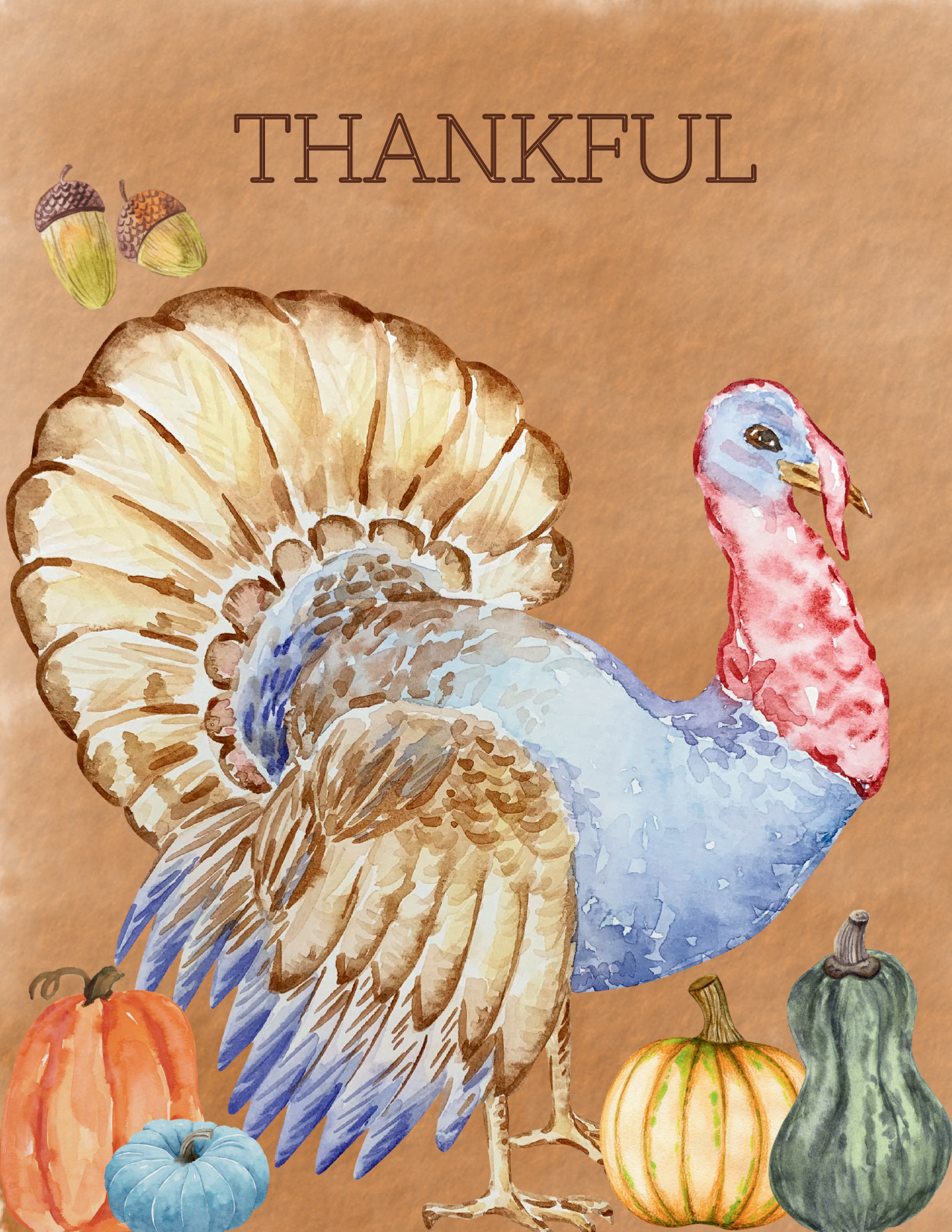 Thankful Turkey Greeting Card