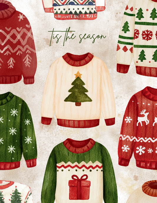Tis the sweater season Greeting Card