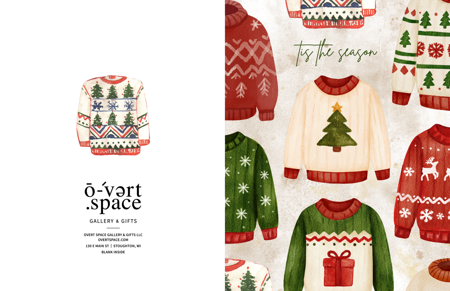 Tis the sweater season Greeting Card