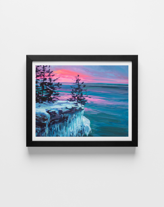 Winter Sunrise Cave Point