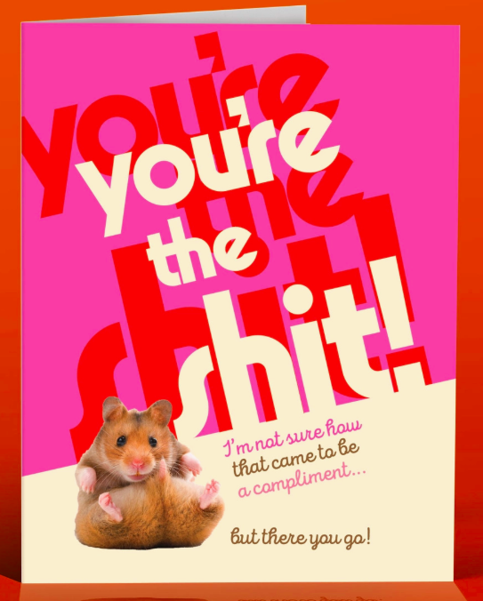 You're the Shit! Hamster Thank You Card