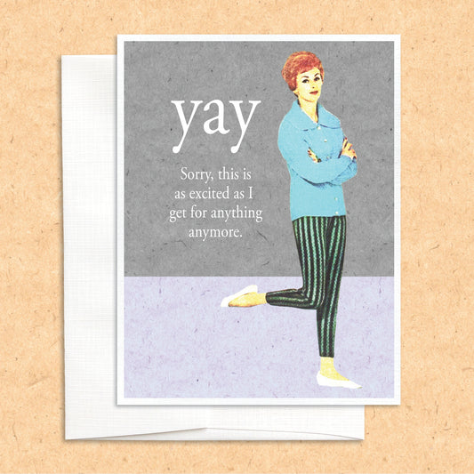 Yay Excited Funny Greeting Card