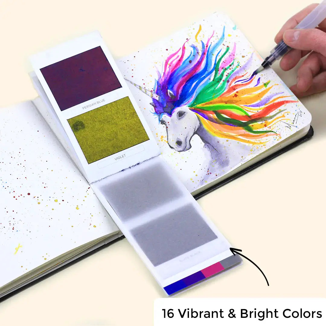 A5 Travel Paint Kit - Vegan Leather| Handcrafted| Portable