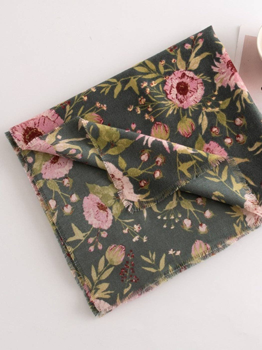 Scarvii - Winter Floral Print Scarf & Shawl