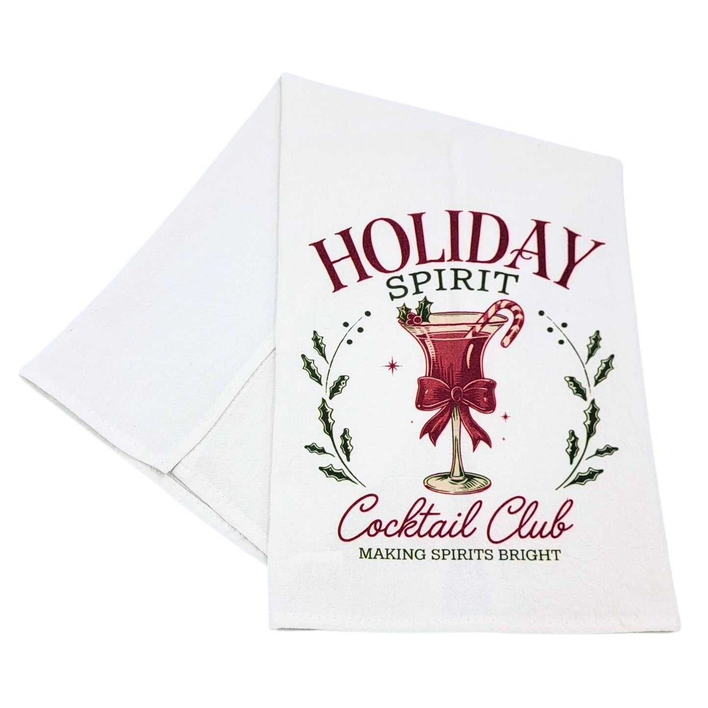 Holiday Spirit Cocktail Club Christmas Tea Towels