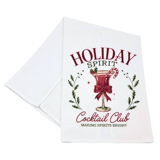 Holiday Spirit Cocktail Club Christmas Tea Towels