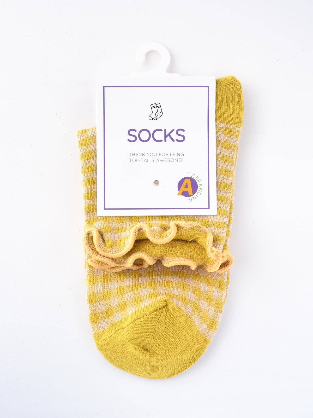 Rufia - Colorful Check Pattern Lace Socks