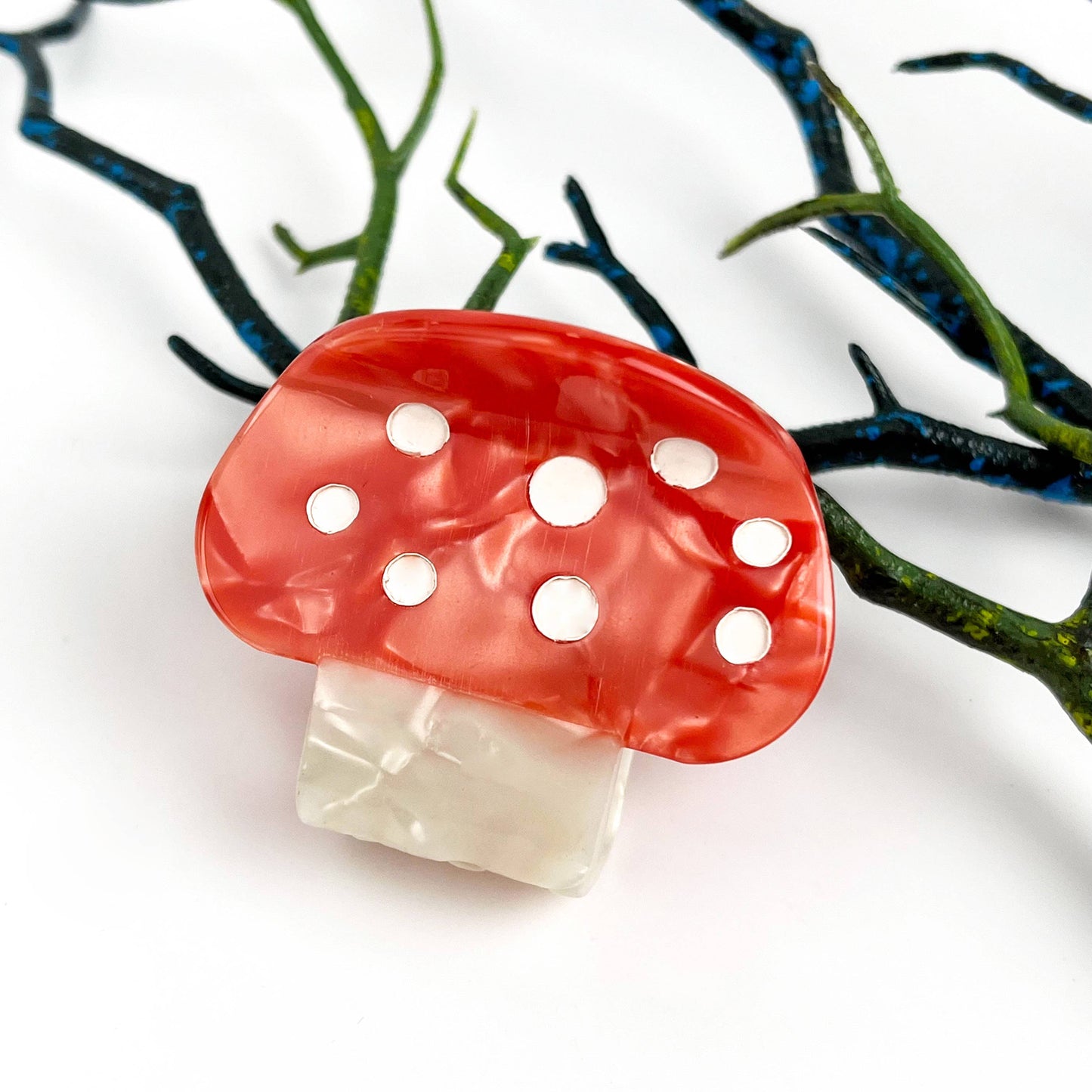 Mushroom Plant Acetate Hair Claw Clip