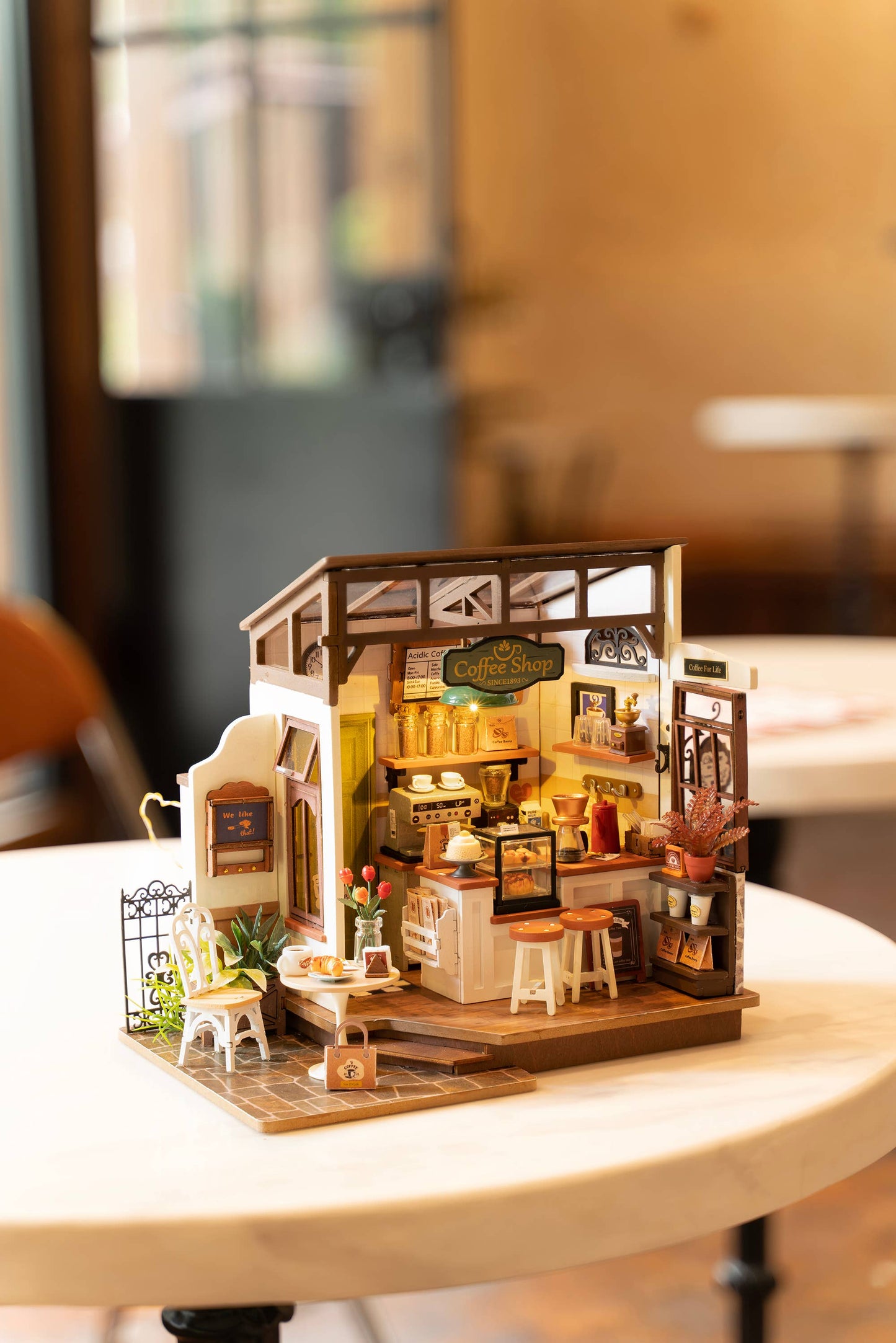 Slow Life Café- DIY Miniature House Kit