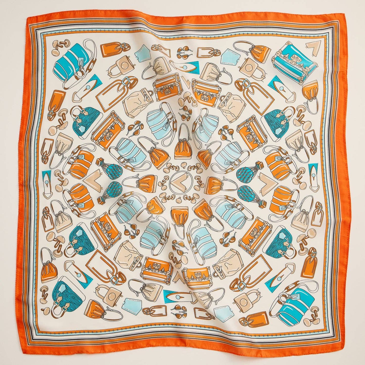 Chic Fashion-Inspired Square Silk Texture Scarf