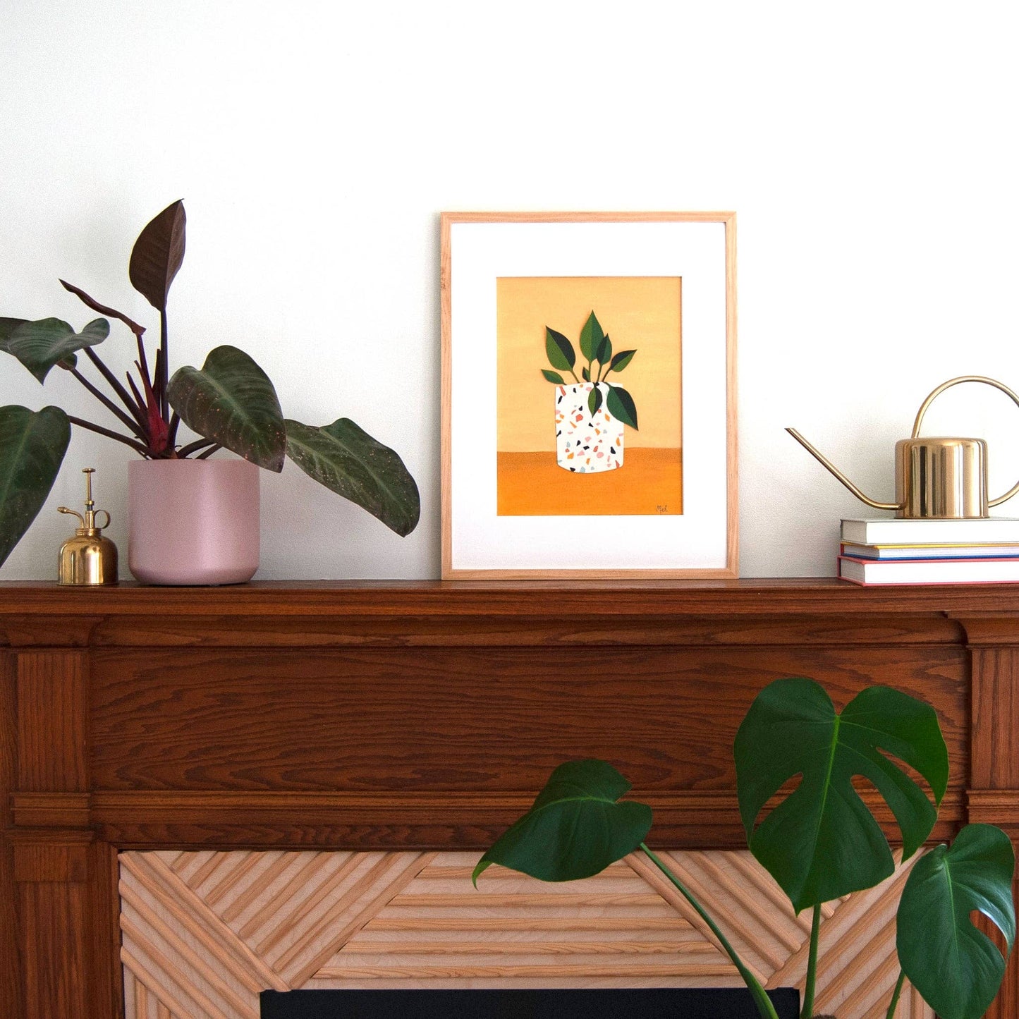 "Sunny Jade Pothos" A Vertical Print