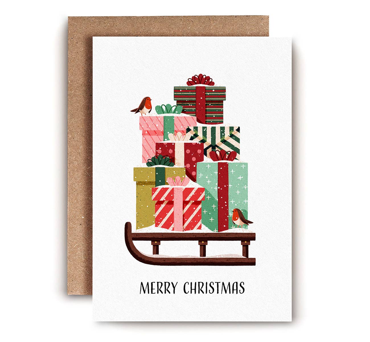 Sledge Christmas Card | Seasonal Card | Holiday Card | Xmas