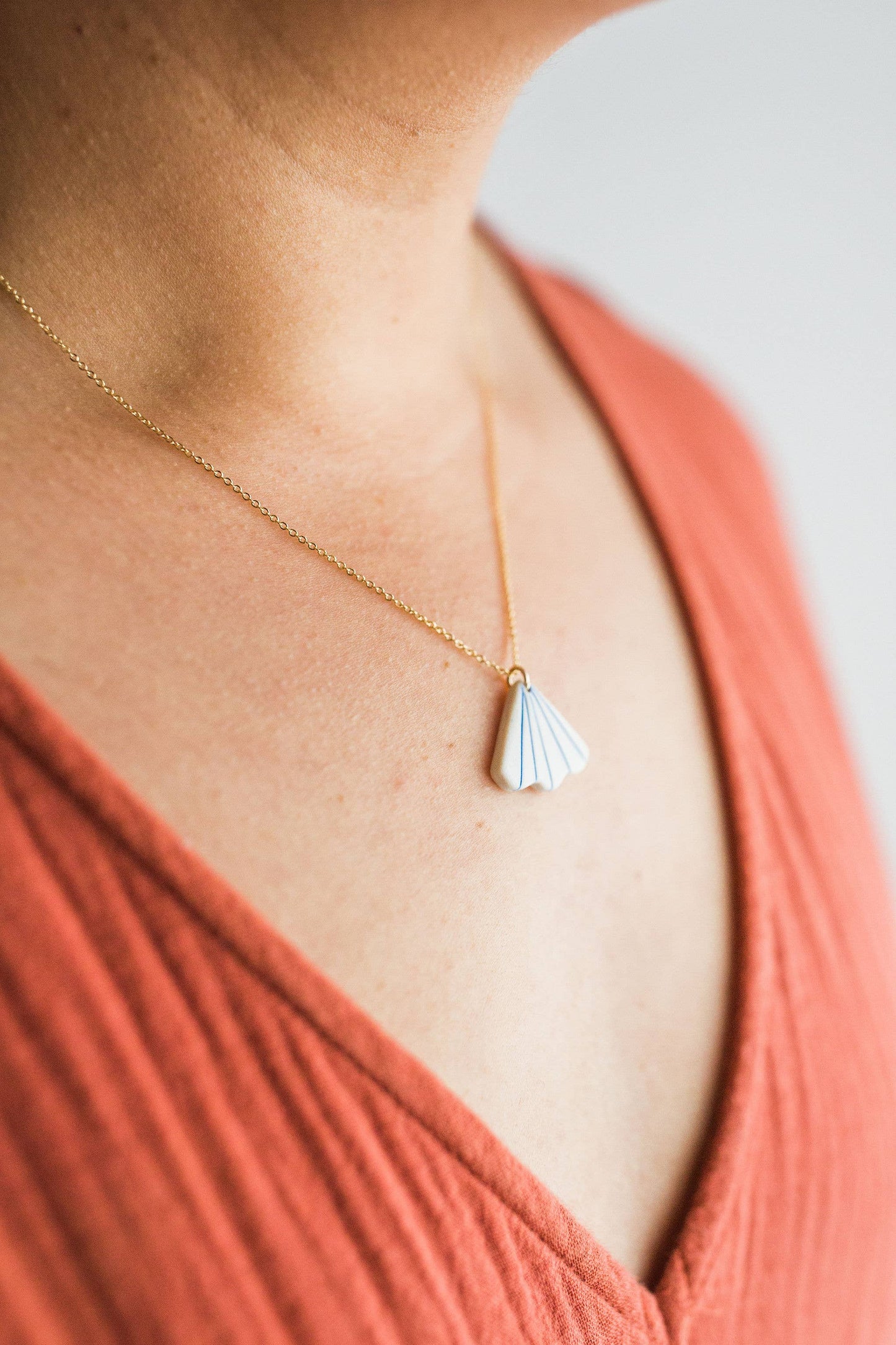 Striped Petal Pendant