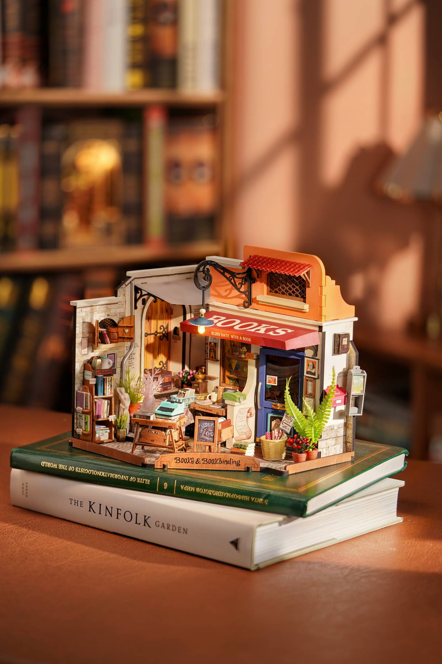 Corner Bookstore- DIY Miniature House Kit