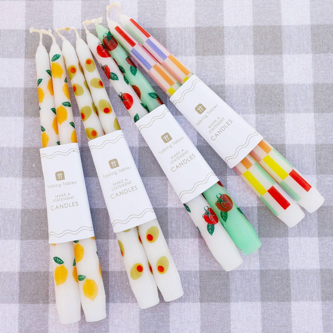 Tomato Taper Dinner Candles 2 Pack
