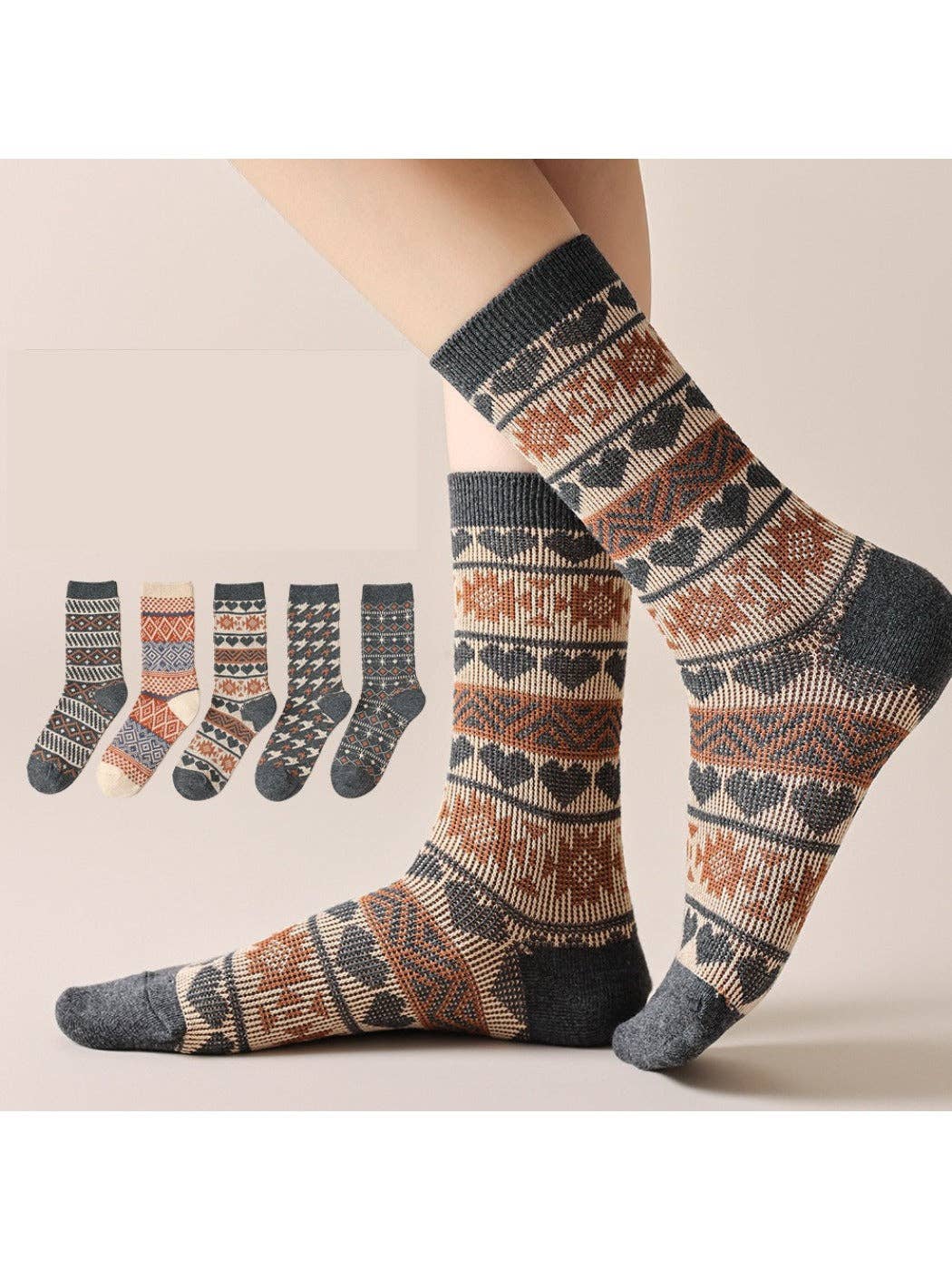 Rufia - Nordic Style Winter Mid-Calf Socks