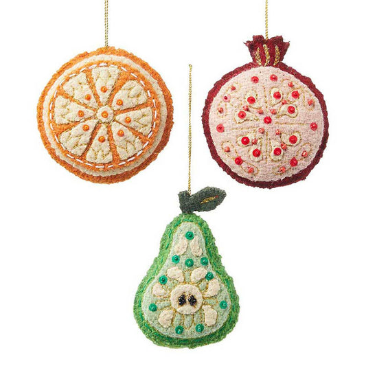 Sparkle Spice Fruit Ornament