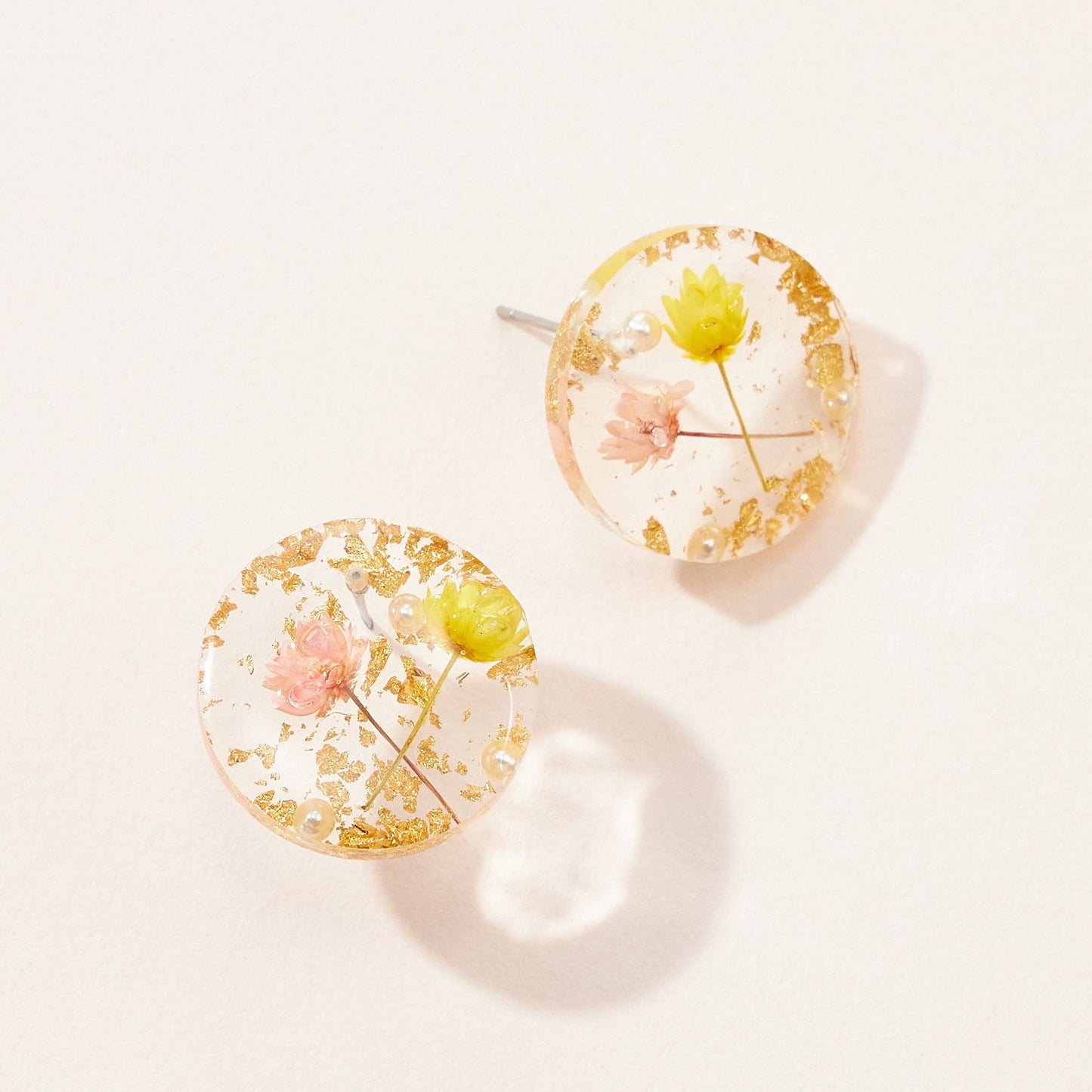 Pressed Flower Post Earrings