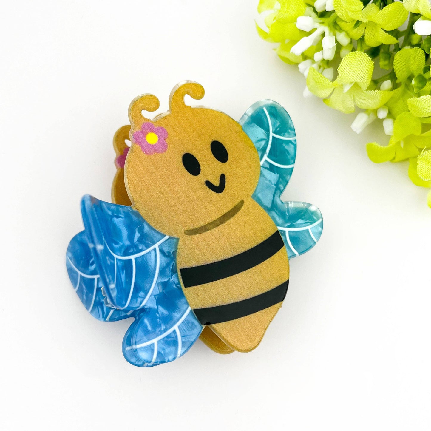 Cute Smiling Bee Cartoon Hair Claw Clip