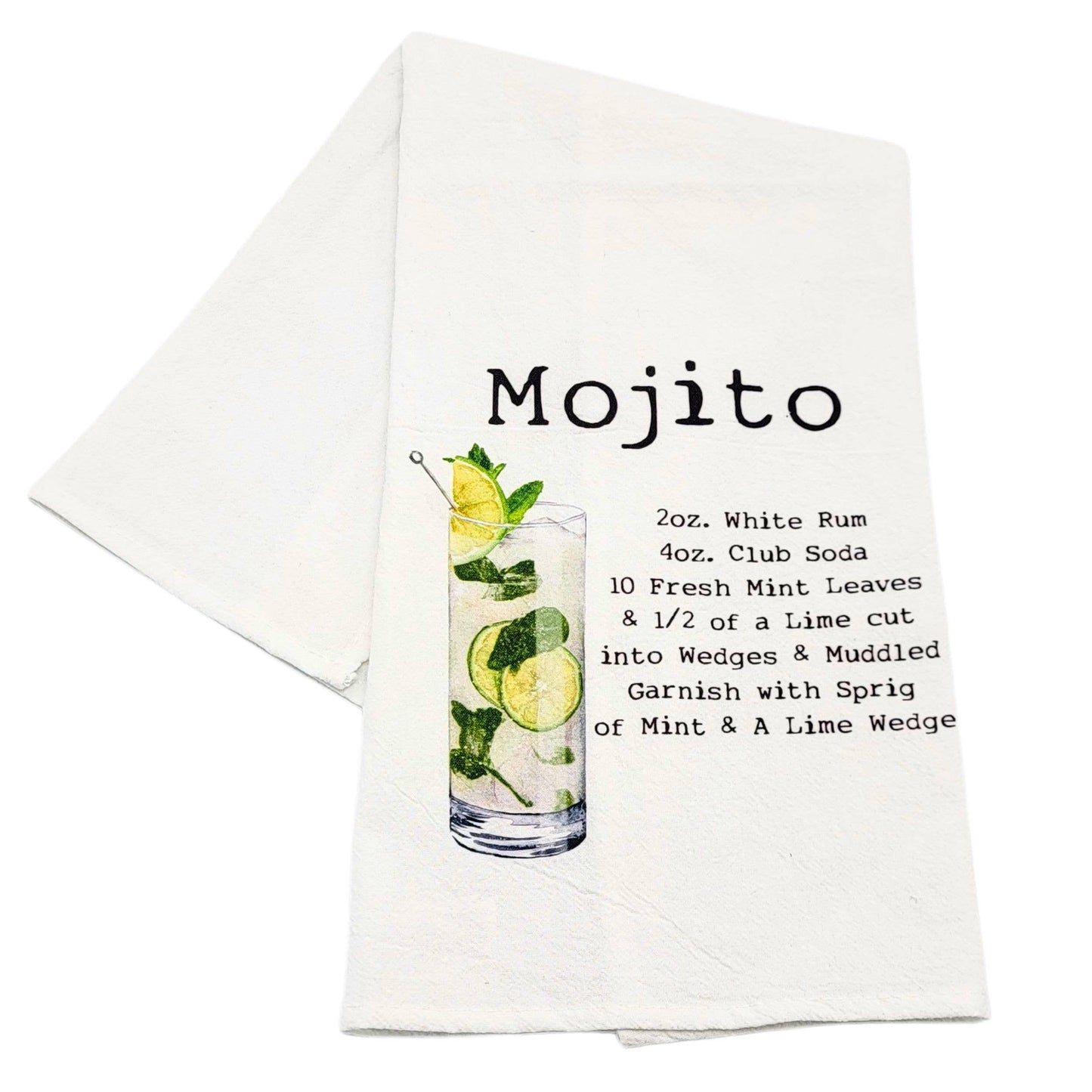Mojito Cocktail Bar Towel - Driftless Tea Towels