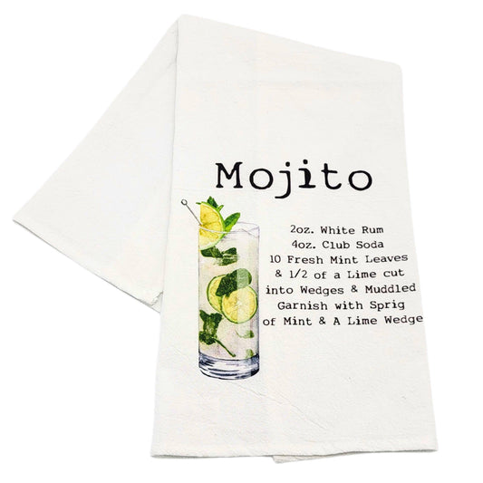 Mojito Cocktail Bar Towel - Driftless Tea Towels