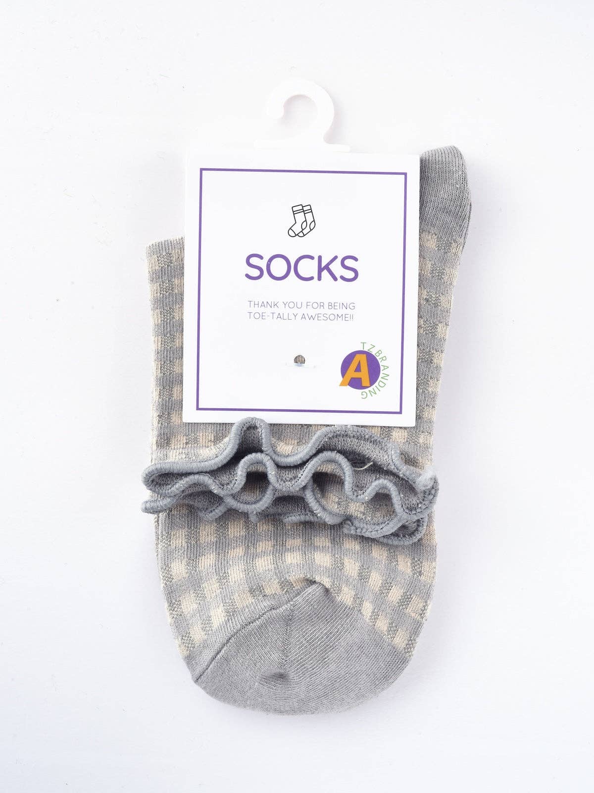 Rufia - Colorful Check Pattern Lace Socks