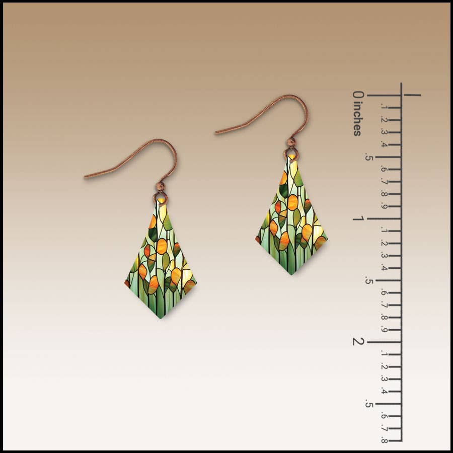 Stained Glass Dangle Handmade Earrings
