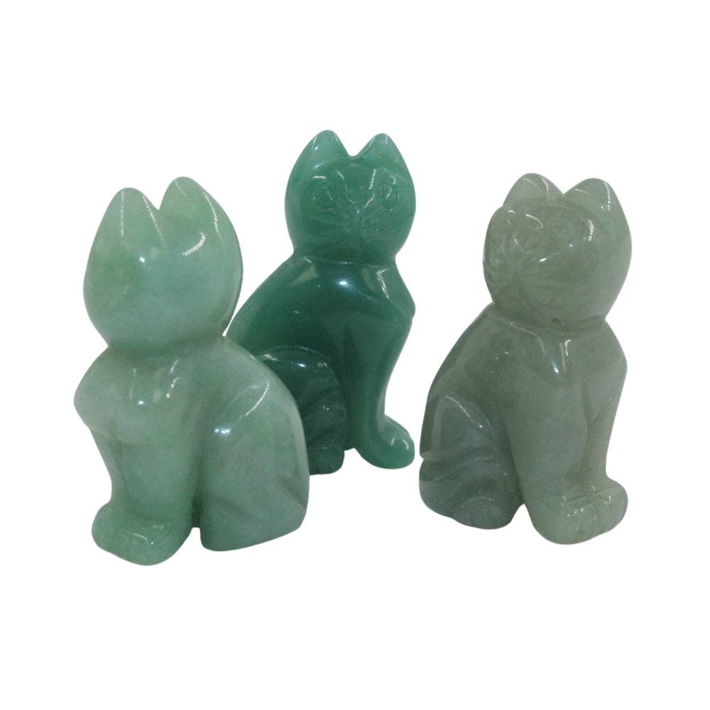 Crystal Cat - Green Aventurine