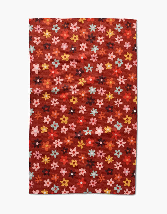 Field Of Fall Daisies Tea Towel