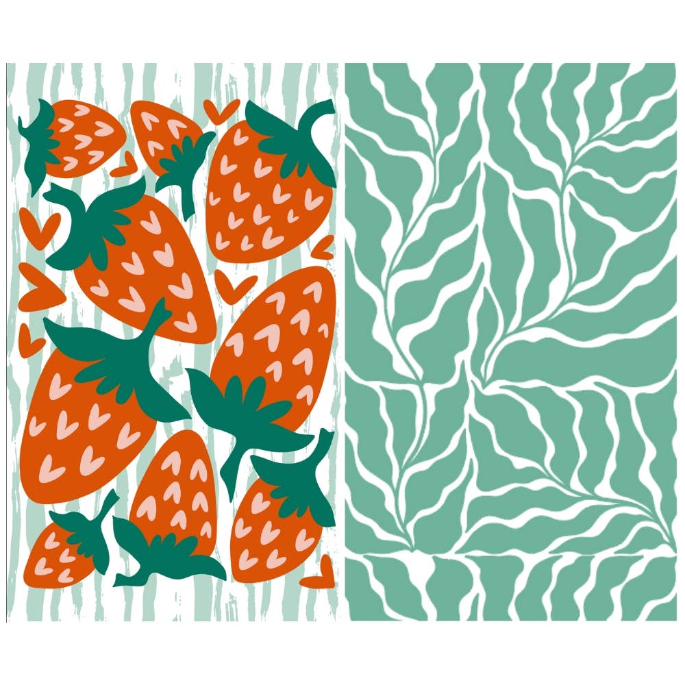 STRAWBERRY - 18" x 30" Waffle weave towel