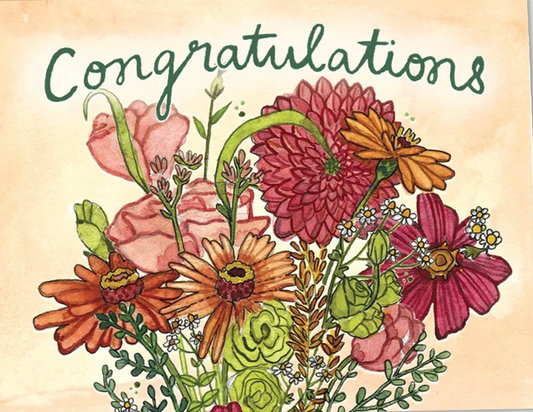 Congratulations bouquet greeting card