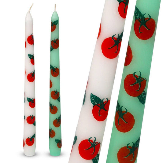 Tomato Taper Dinner Candles 2 Pack