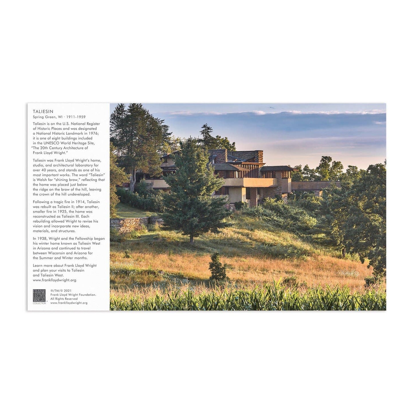 Frank Lloyd Wright Taliesin and Taliesin West 500 Piece Double-Sided Puzzle